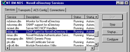 nldap.dlm in the Control Panel