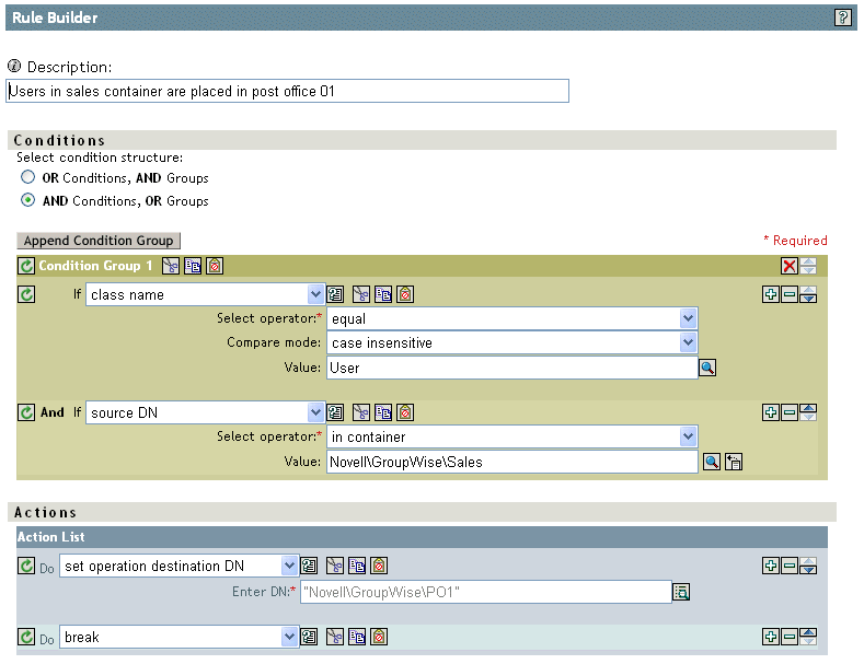 Using Rule Builder to create policies