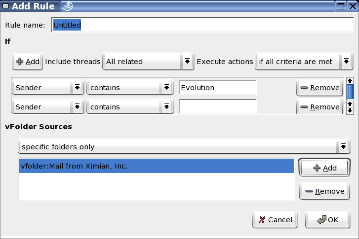 Creating a vFolder Rule