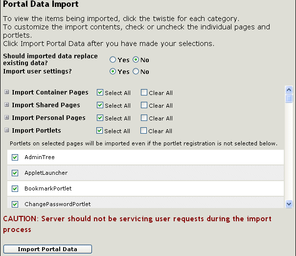 pgPortalDataImport