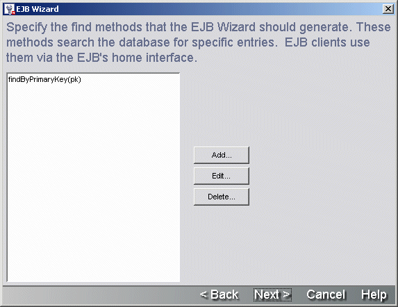 EJBWizardFindMethods