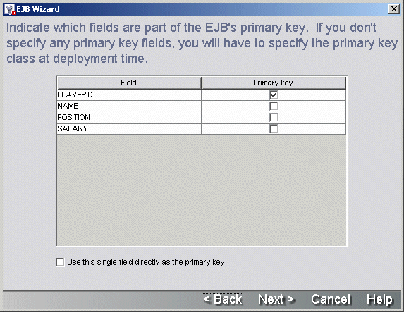 EJBWizardPrimaryKey