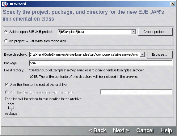 EJBWizardprojpackdir