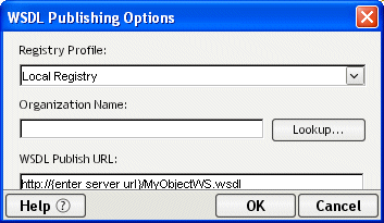 WSDLPublishing Options