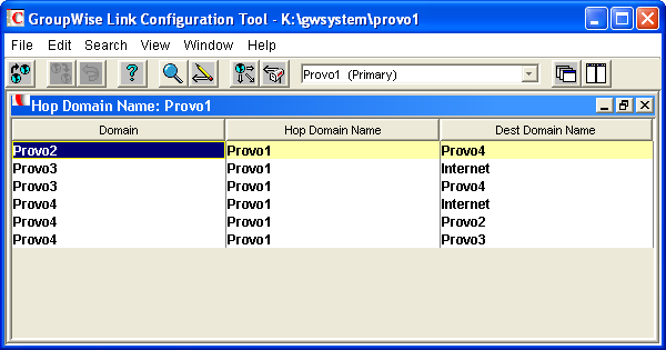 List of indirect links that pass through the domain