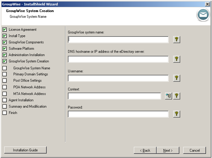 System Settings page