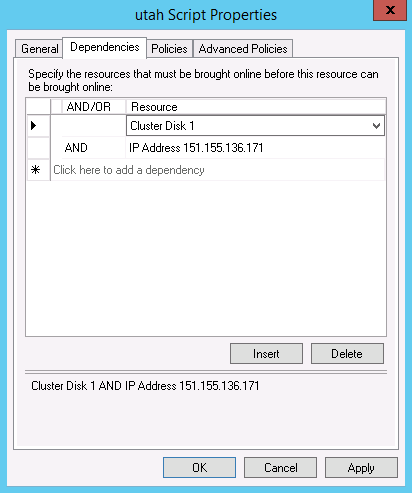 Script Properties dialog box