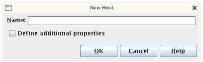 New Host dialog box