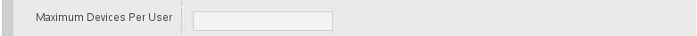 Maximum Devices per User option