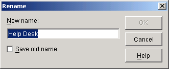 Rename dialog box