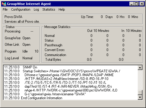 Internet Agent console