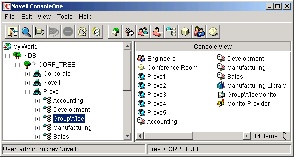 Console View showing the new Library object