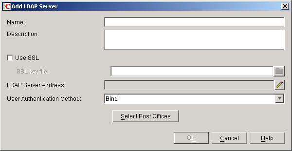 Add LDAP Server dialog box