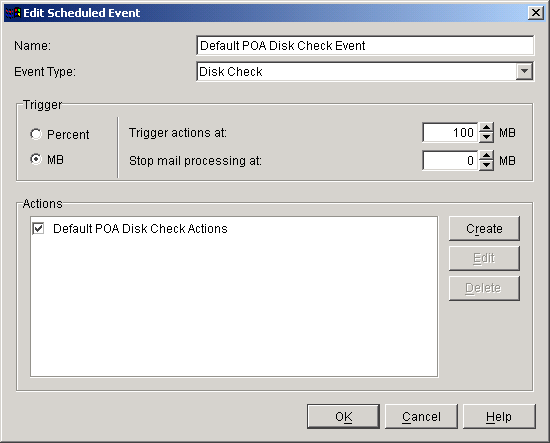 Edit Scheduled Event dialog box