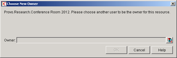 Choose New Owner dialog box