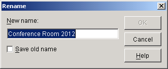 Rename dialog box