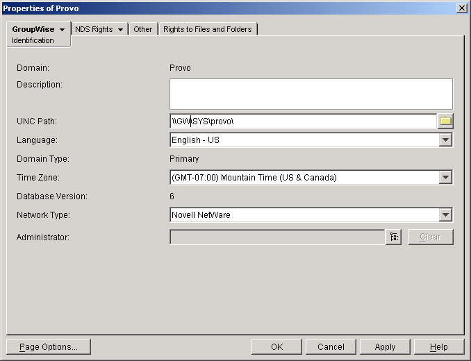 Domain object property page