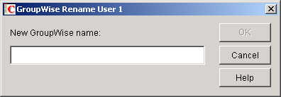 GroupWise Rename dialog box