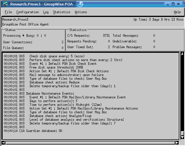 MTA console on Linux