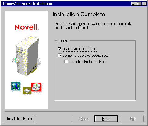 Installation Complete dialog box