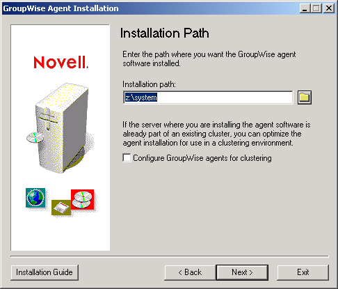 Installation Path page