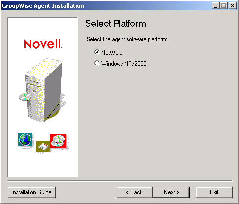 Select Platform page