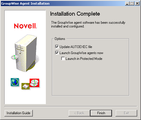 Installation Complete page