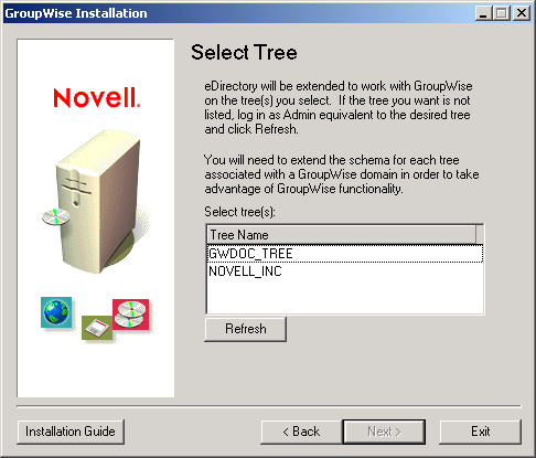 Select Tree dialog box