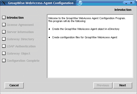 WebAccess Agent Configuration program