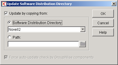 Update Software Distribution Directory dialog box