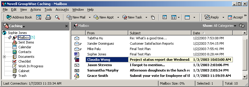 Main Window showing the Accounts menu