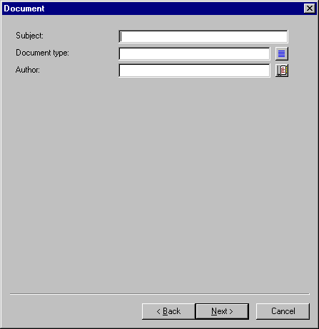 Document dialog box