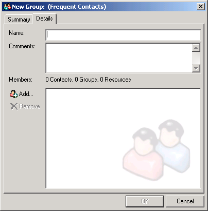 New Group dialog box