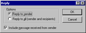 Reply dialog box