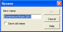 Rename dialog box