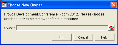 Choose New Owner dialog box