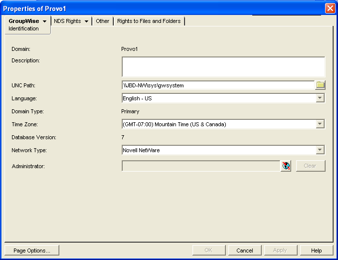 Domain object property page