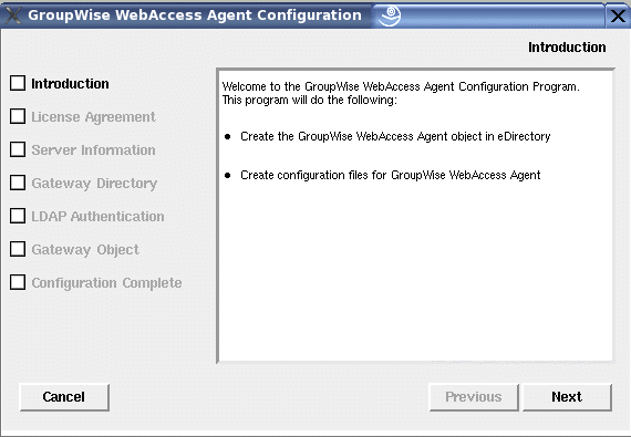 WebAccess Agent Configuration program