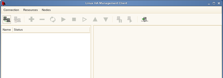 HA Management client startup window