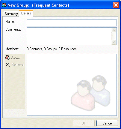 New Group dialog box