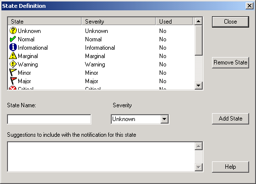 State Definition dialog box