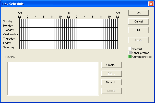 Link Schedule dialog box