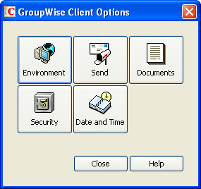 Client Options dialog box