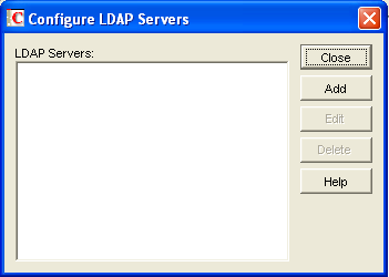 Configure LDAP Servers dialog box