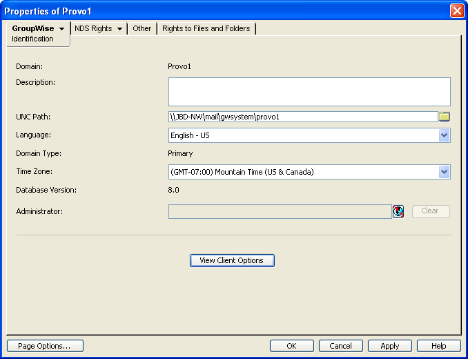 Domain object property page