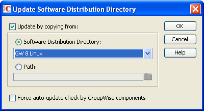 Update Software Distribution Directory dialog box