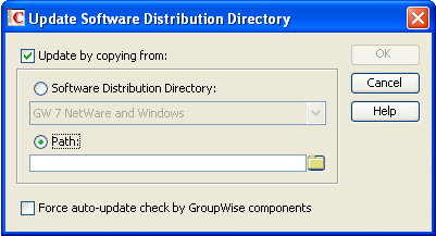 Update Software Distribution Directory dialog box