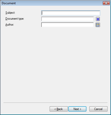 Document dialog box