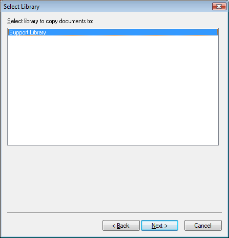 Select Library dialog box