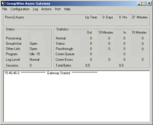 Async Gateway console